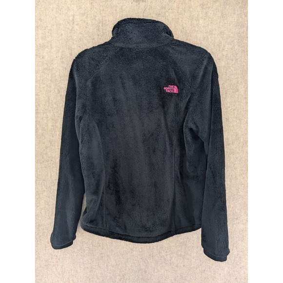 The North Face Osito Fleece Jacket Womens Medium Black Pink Ribbon Breast Cancer - Picture 2 of 7